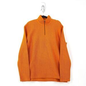 Ted Baker Men 6 XL Millom Sweater Orange Zip Pullover Texture Knit Mock Neck NEW